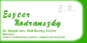 eszter modranszky business card